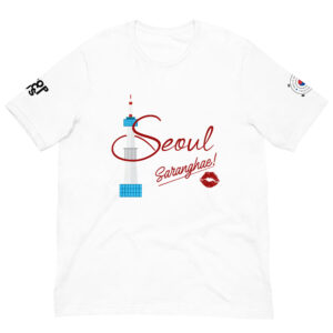 Seoul Saranghae Unisex t-shirt Wine White